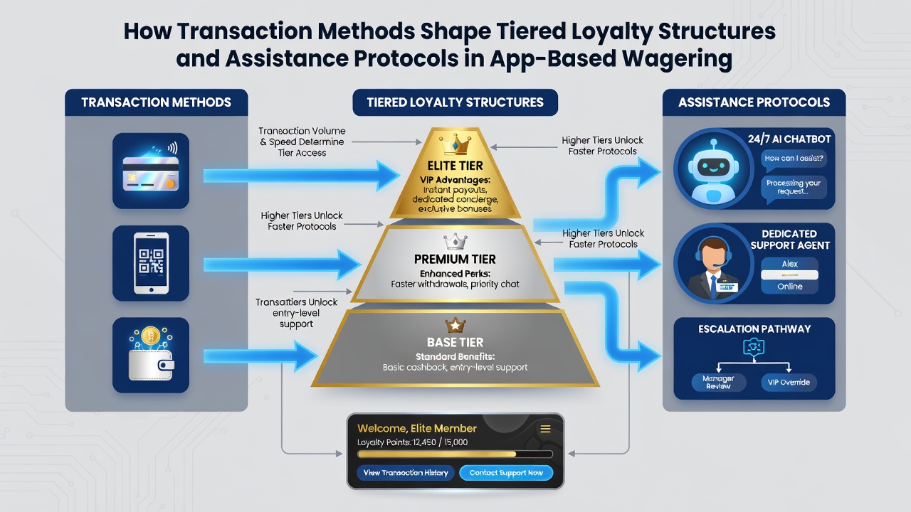 Diagram showing support protocol flows linked to different wagering payment options
