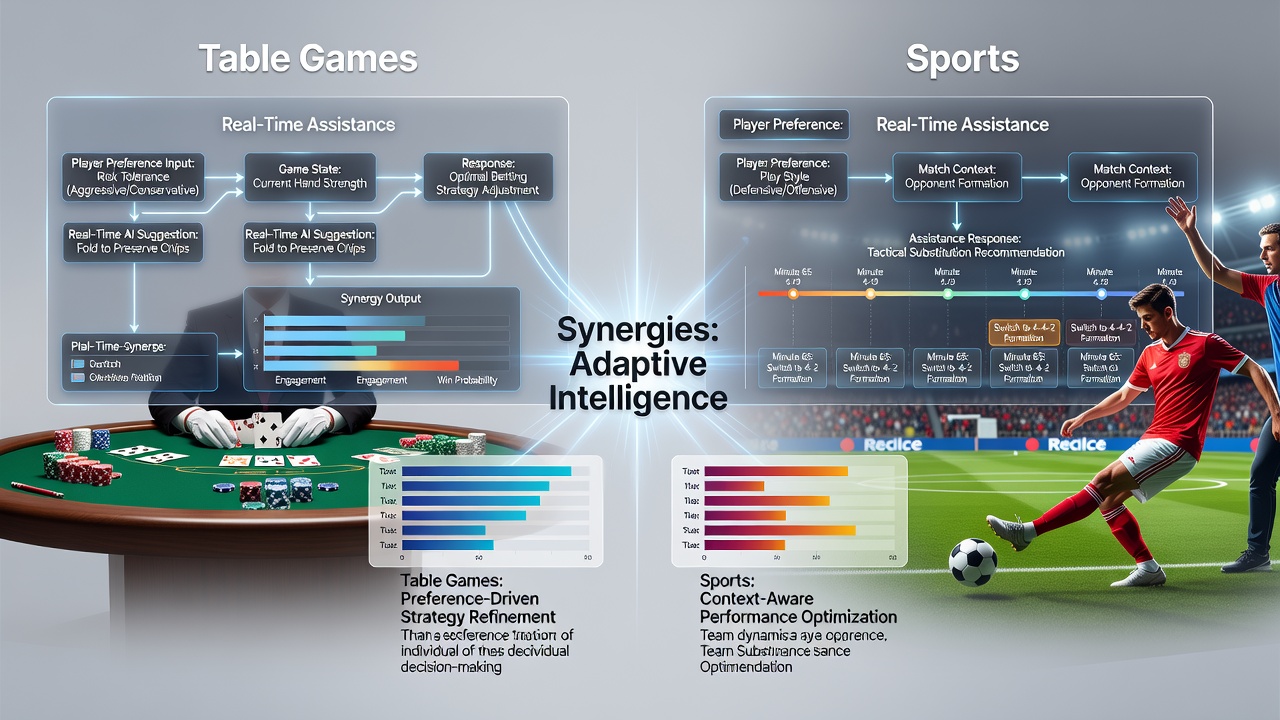 Analytics dashboard displaying player preference segmentation between table games and sports betting with assistance response metrics overlaid